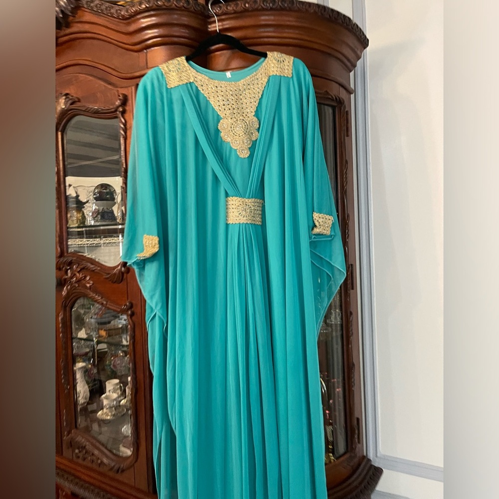 Baby blue abaya